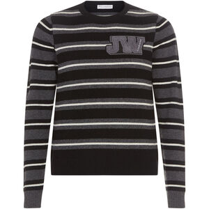 JW Anderson Logo Patch Stripe Crew Knit